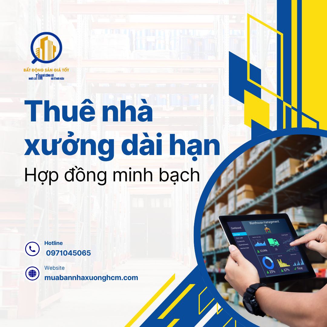 Thuê nhà xưởng hợp đồng dài hạn Tây Ninh