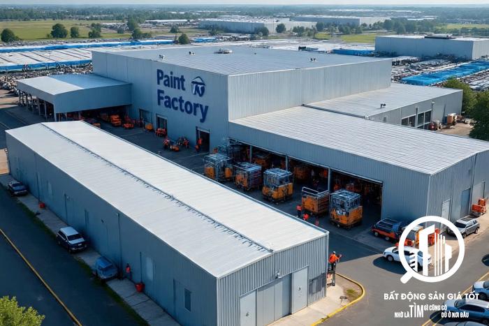 Cho thuê nhà xưởng sản xuất sơn và các chất sơn KCN Bến Lức - Long An