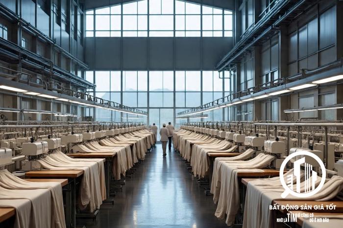 Cho thuê nhà xưởng sản xuất dệt vãi KCN Bến Lức - Long An
