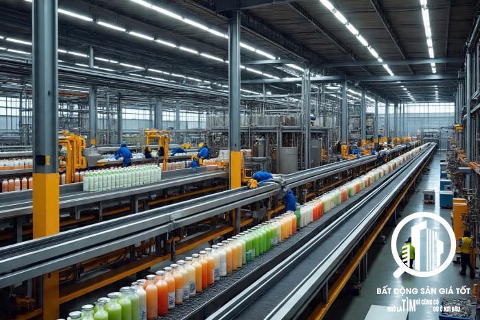 Cho thuê nhà xưởng sản xuất đồ uống KCN Bến Lức -Long An